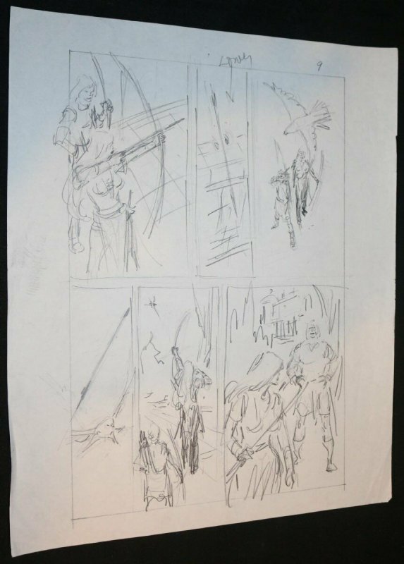 Conan Pencil Prelim p.9 art by John Buscema, raw, ungraded comic book — front cover