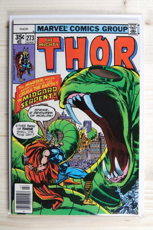 Thor #273 (Marvel Comics, 1978), raw comic book in VF 8.0 condition — front cover