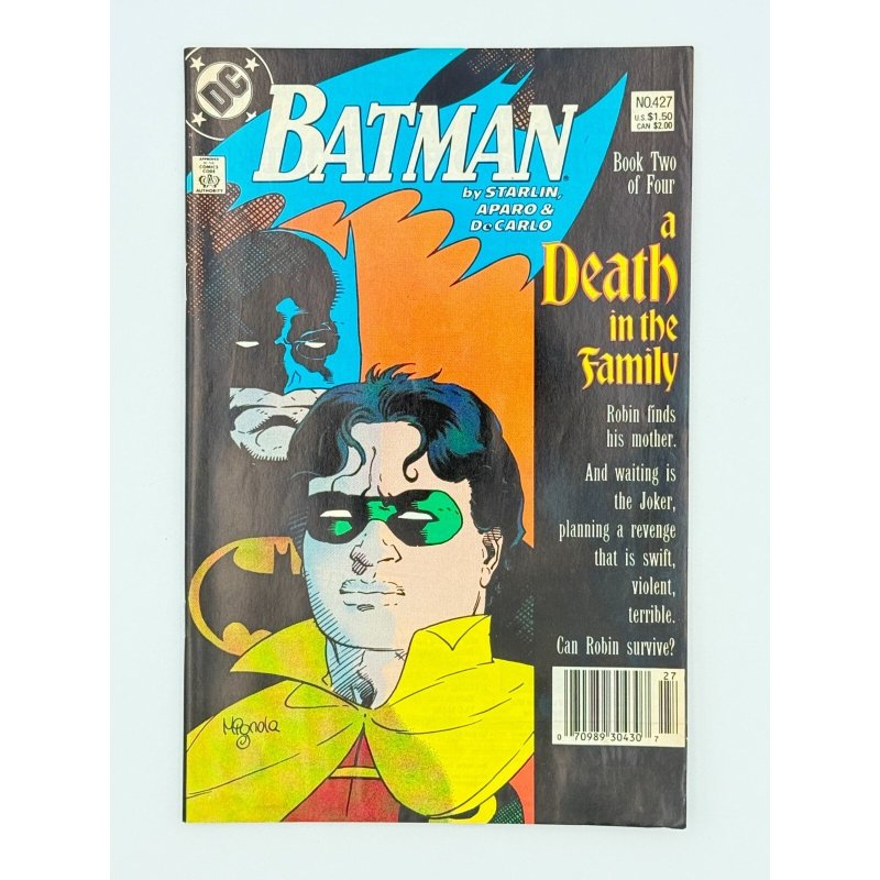 Batman #427 (DC Comics, 1988), raw comic book in FN condition — front cover