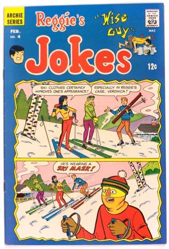 Reggies Jokes #4, raw comic book in FN+ condition — front cover
