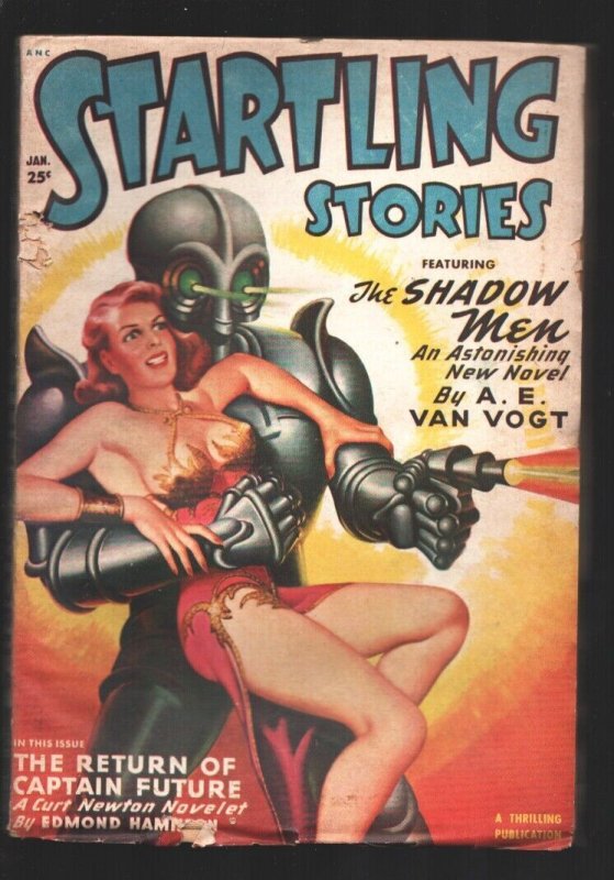 Startling Stories 1/1950-Thrilling-pulp Fiction-Robot GGA Cover-Edmond Hamilt..., raw, ungraded comic book — front cover