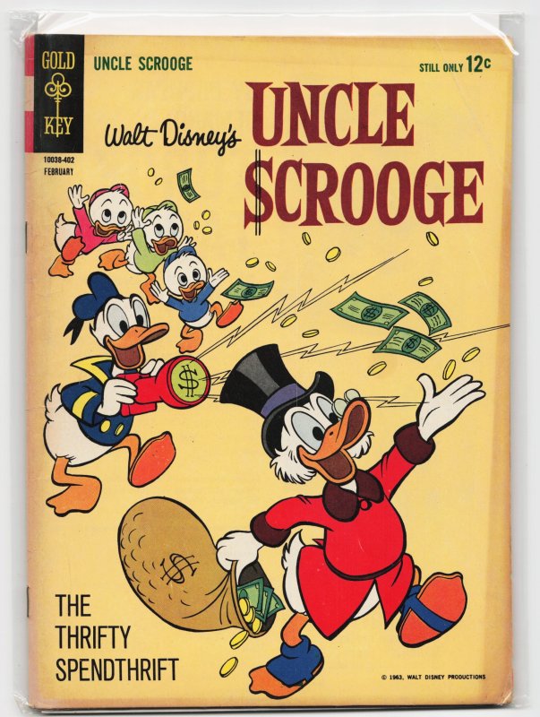 Uncle Scrooge #47 (Gold Key, 1964), raw, ungraded comic book — front cover