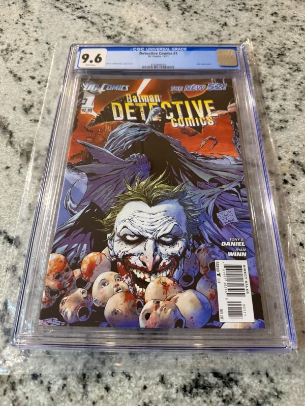 Batman Detective Comics #1 (DC Comics), CGC 9.6 graded comic book, Universal Blue label — front cover in its holder