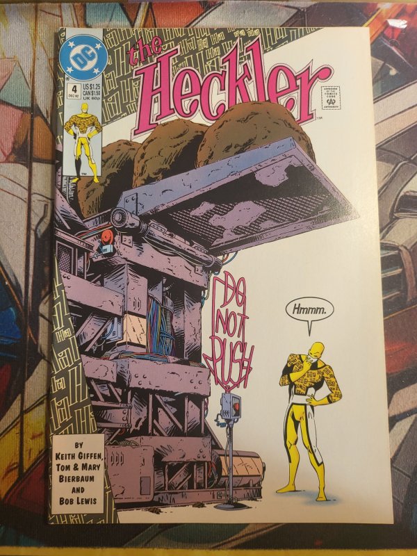 The Heckler #4 (1992), raw, ungraded comic book — front cover