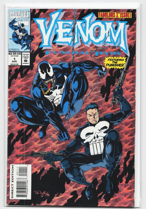 Venom: Funeral Pyre #1 (Marvel Comics, 1993), raw, ungraded comic book — front cover