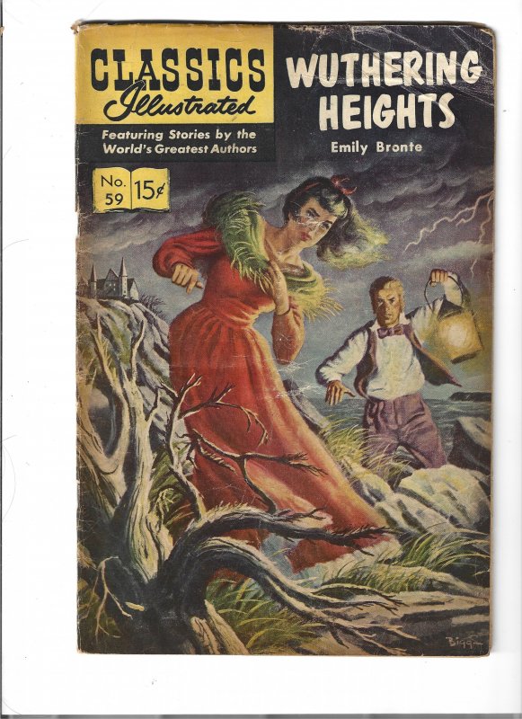 Classics Illustrated #59, raw, ungraded comic book — front cover