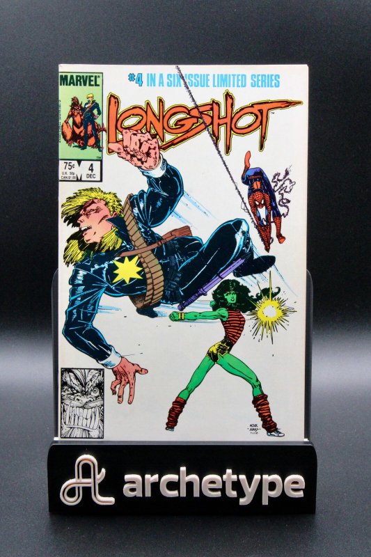 Longshot #4 (Marvel Comics, 1985), raw, ungraded comic book — front cover