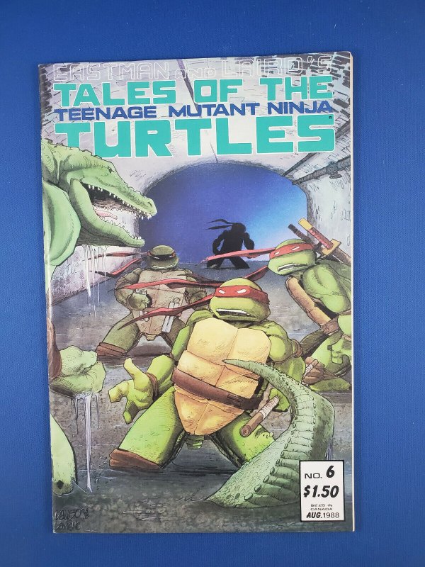 Tales of the Teenage Mutatant Ninja Turtles TMNT #6 (Archie Comics, 1988), raw comic book in VF condition — front cover