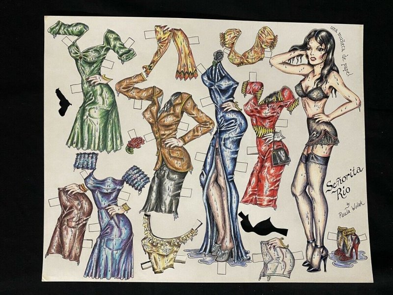 Original Senorita Rio Paper Dolls by Paula Wolak, raw, ungraded comic book — front cover