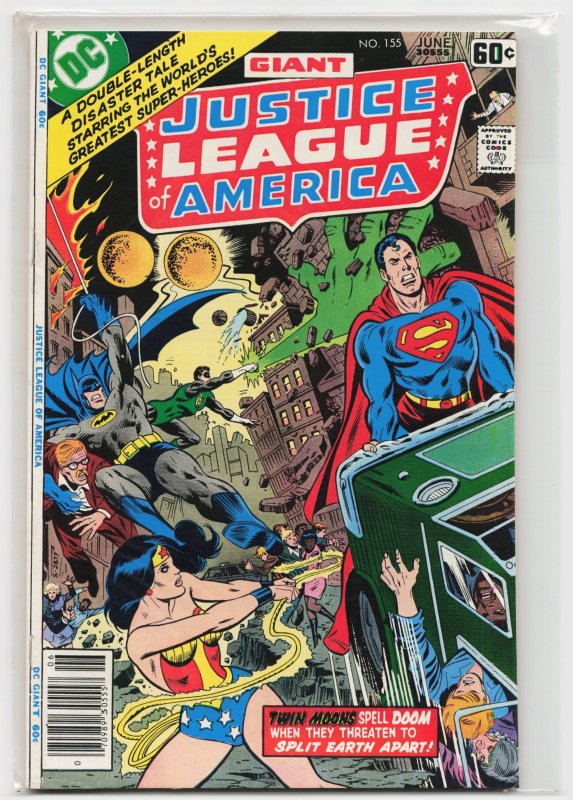 Justice League of America #155 (DC Comics, 1978), raw, ungraded comic book — front cover