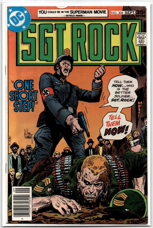Sgt. Rock #308 (1977), raw, ungraded comic book — front cover