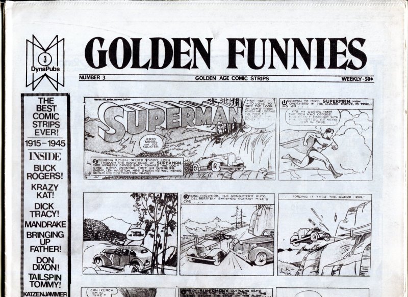Golden Funnies #3 (1973), raw comic book in NM condition — front cover