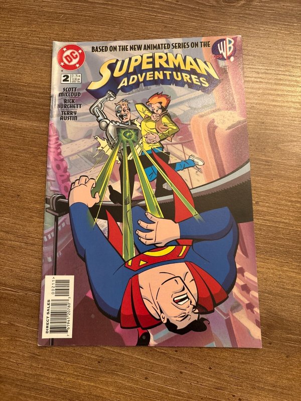 Superman Adventures #2 (DC Comics), raw comic book in NM condition — front cover
