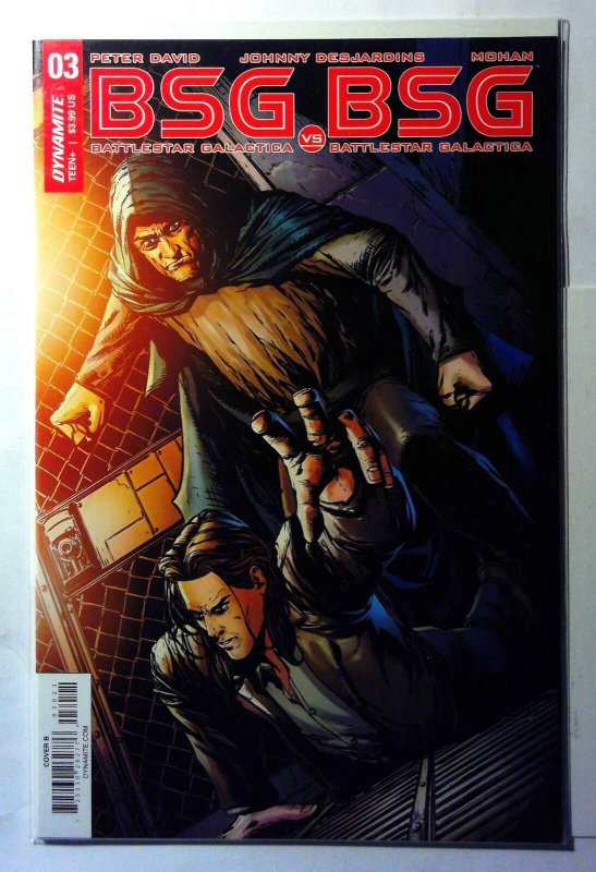 Battlestar Galactica vs Battlestar Galactica #3 (Dynamite Entertainment, 2018), raw, ungraded comic book — front cover
