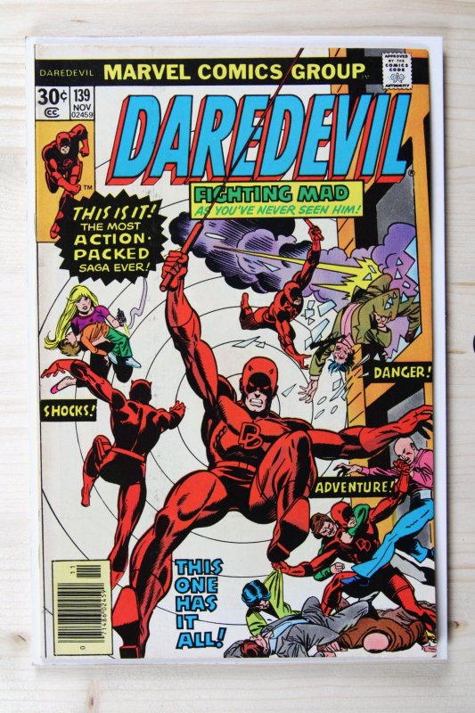 Daredevil #139 (Marvel Comics, 1976), raw comic book in FN 6.0 condition — front cover