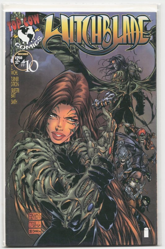 Witchblade #10 (Top Cow, 1996), raw, ungraded comic book — front cover