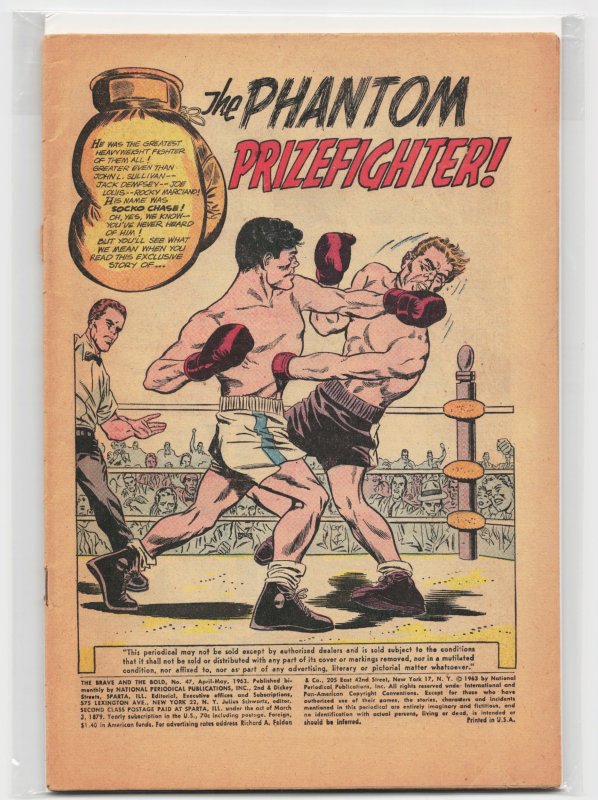 The Phantom Prizefighter #1 (1953), raw, ungraded comic book — front cover