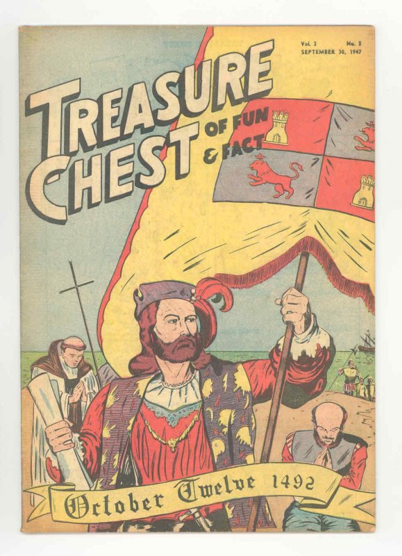 Treasure Chest v3 #3 (1947), raw comic book in VF- condition — front cover