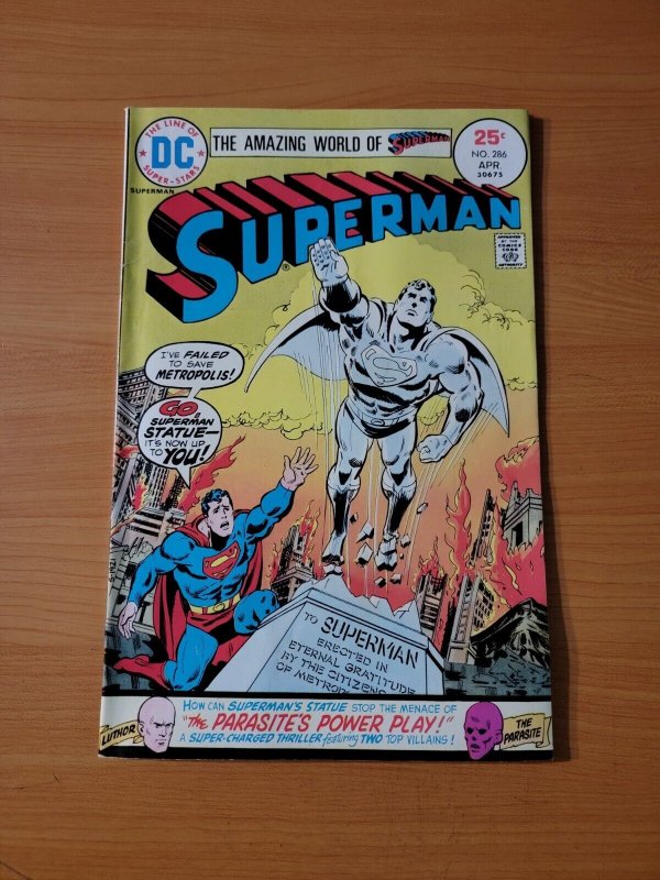 Superman #286 (DC Comics, 1975), raw comic book in NM condition — front cover