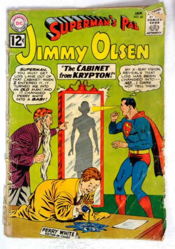 Superman's Pal Jimmy Olsen #66 (DC Comics, 1962), raw, ungraded comic book — front cover