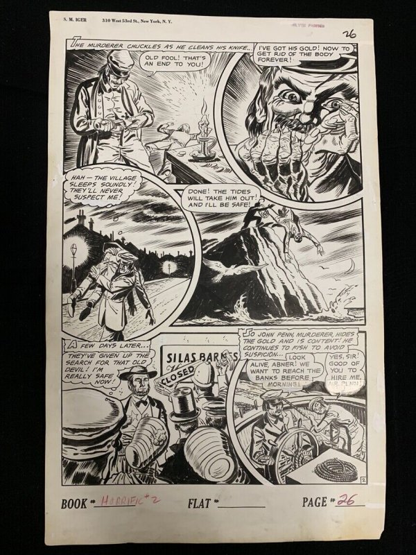 Horrific #2 (1952), raw, ungraded comic book — front cover