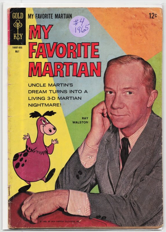 My Favorite Martian #4 (Gold Key, 1965), raw, ungraded comic book — front cover