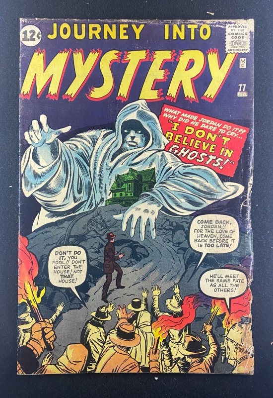 Journey into Mystery #77 (Marvel Comics, 1952), raw comic book in GD 2.0 condition — front cover