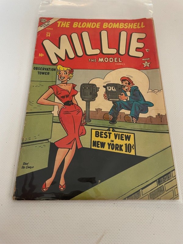 Millie the Model #54 (Marvel Comics), raw comic book in VG condition — front cover