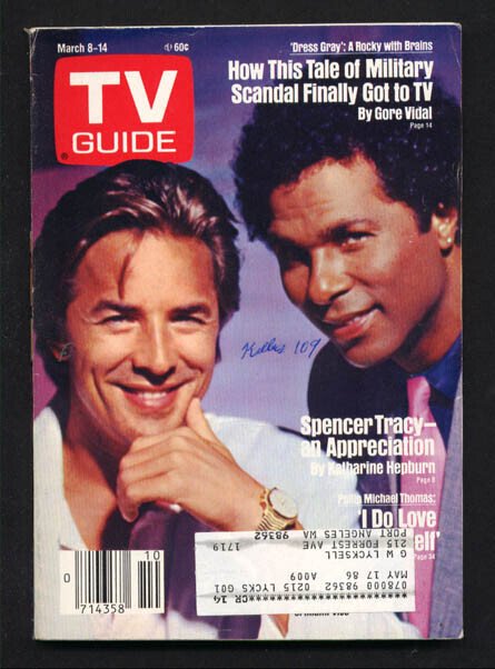 Mag: TV Guide 03/08/1986-Philip M. Thomas/spencer Tracy G, raw, ungraded comic book — front cover