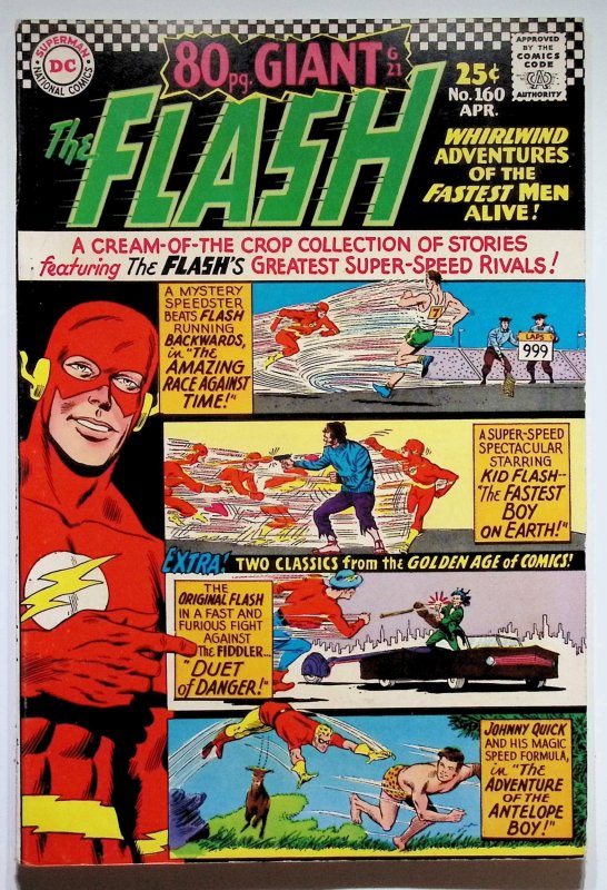 The Flash #160 (DC Comics, 1966), raw, ungraded comic book — front cover