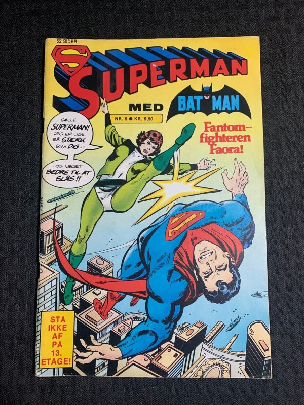1979 Superman & Batman Finland Comic #9 (1979), raw comic book in VG 4.0 condition — front cover