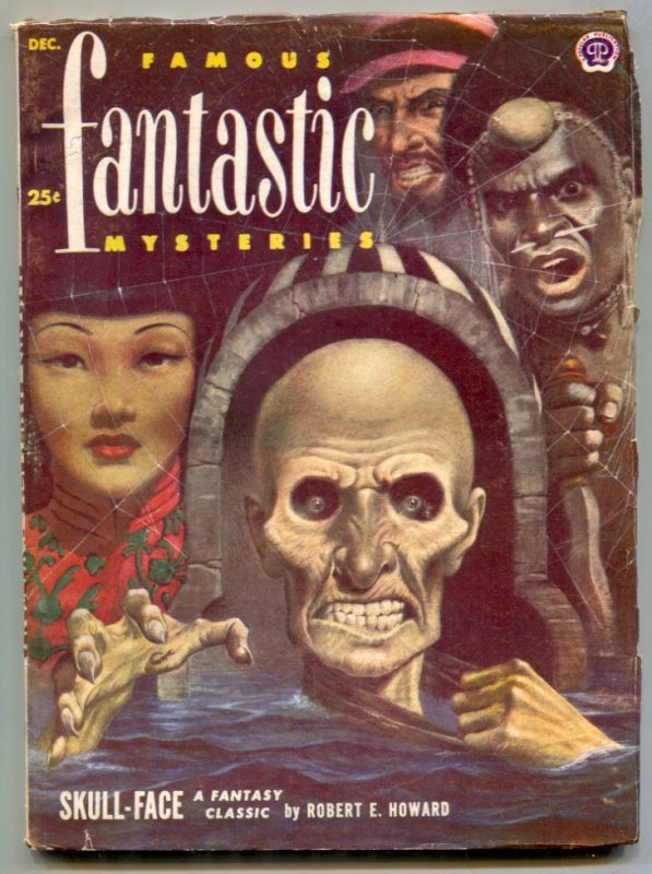 Pulp: Famous Fantastic Mysteries Pulp December 1952- Bradbury- Sturgeon (1952), raw, ungraded comic book — front cover