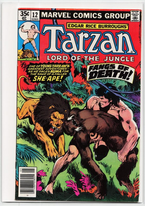 Tarzan #12 (DC Comics, 1978), raw, ungraded comic book — front cover