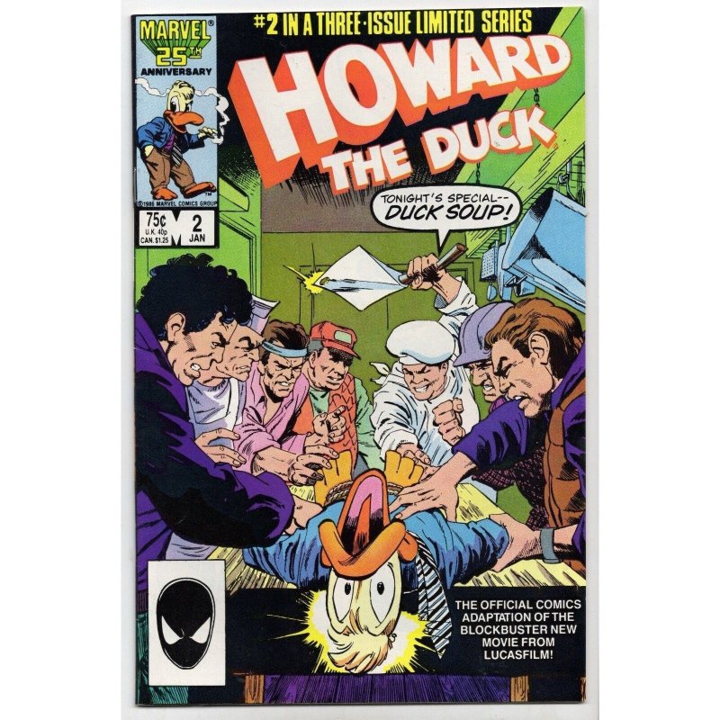 Howard the Duck Limited Series #2 (Marvel Comics, 1986), raw comic book in NM- 9.2 condition — front cover