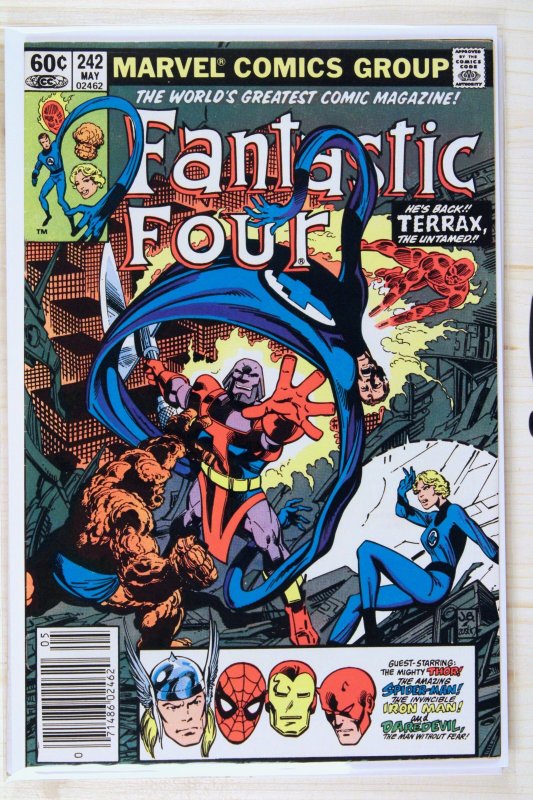 Fantastic Four #242 (Marvel Comics, 1982), raw comic book in VF- 7.5 condition — front cover