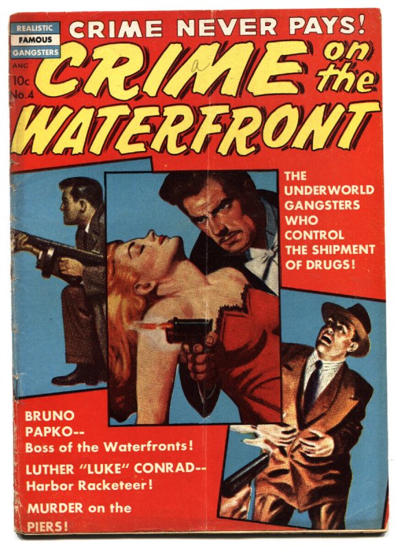 Crime on the Waterfront #4 - 1952 - Avon - G/VG - Comic Book (Avon Periodicals, 1952), raw comic book in VG condition — front cover