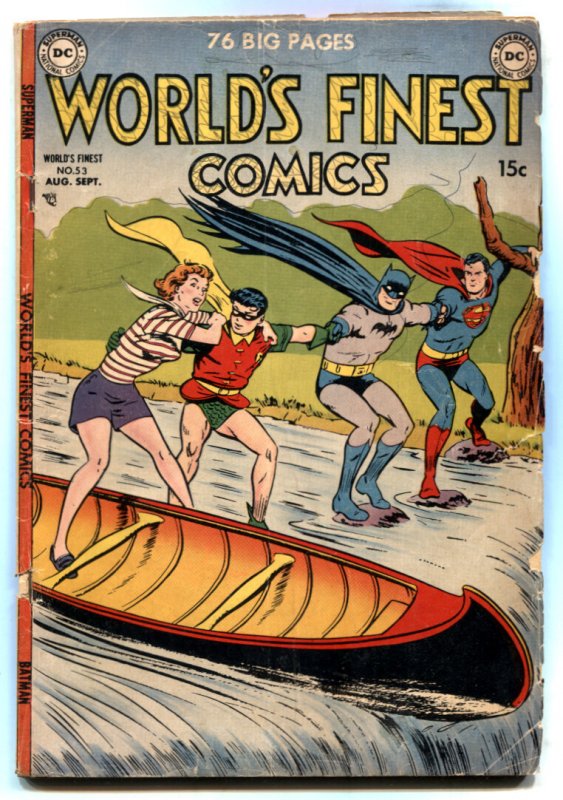 World's Finest Comics #53 (DC Comics, 1951), raw comic book in VG condition — front cover