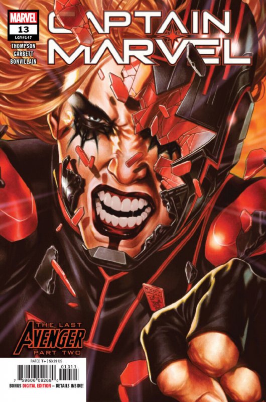 Captain Marvel #13 (Marvel Comics, 2019), raw comic book in VF/NM condition — front cover