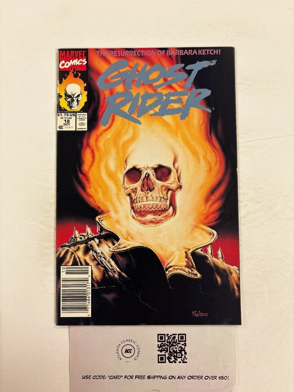 Ghost Rider #18 (Marvel Comics, 1991), raw comic book in NM condition — front cover
