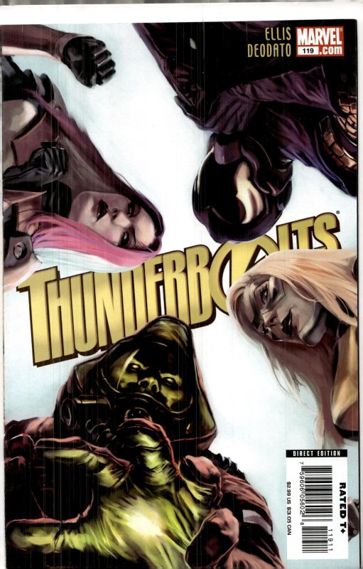 Thunderbolts #119 (Marvel Comics, 2008), raw, ungraded comic book — front cover