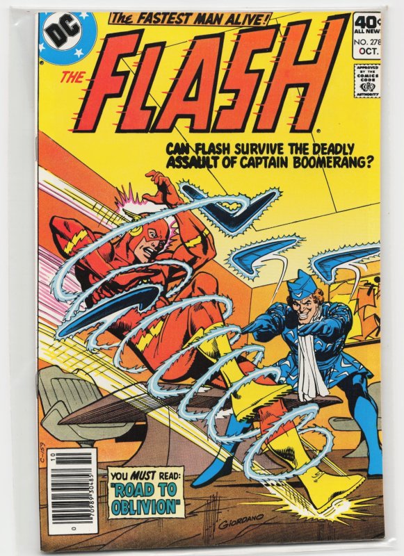 The Flash #278 (DC Comics, 1979), raw, ungraded comic book — front cover