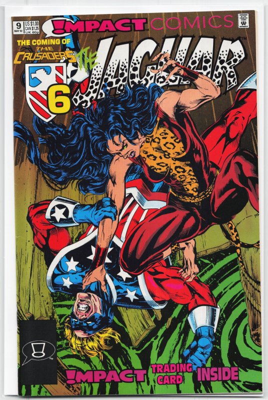The Jaguar #9 (1992), raw, ungraded comic book — front cover