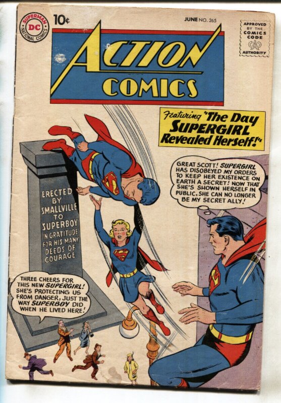 Action Comics #265 (DC Comics, 1960), raw, ungraded comic book — front cover