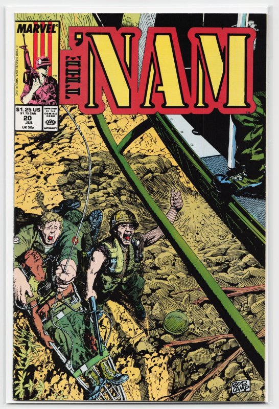 The 'Nam #20 (Marvel Comics, 1988), raw, ungraded comic book — front cover