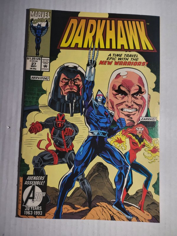 Darkhawk #27 (Marvel Comics, 1993), raw, ungraded comic book — front cover