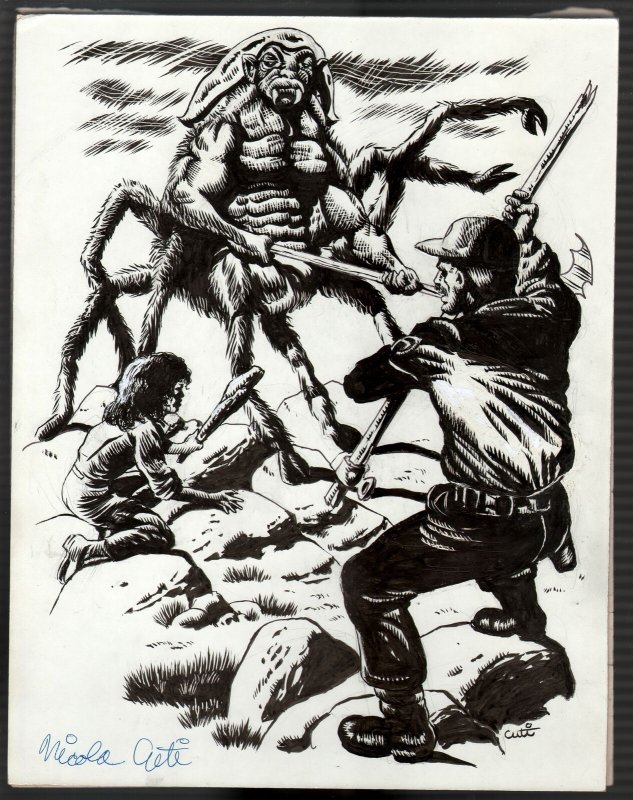 "Spin a Web of Death" Nick Cuti Original Art-2000-page 88 Illustration-FN, raw comic book in FN condition — front cover