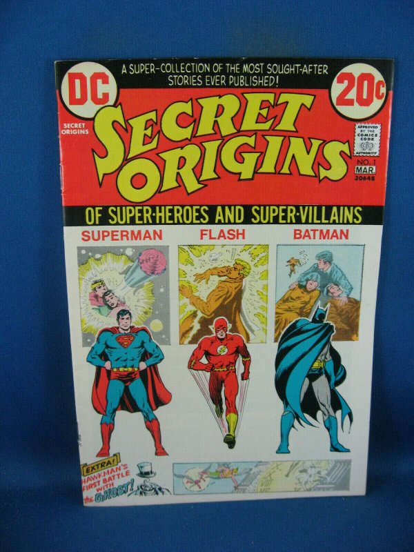 Secret Origins #1 (DC Comics, 1973), raw, ungraded comic book — front cover