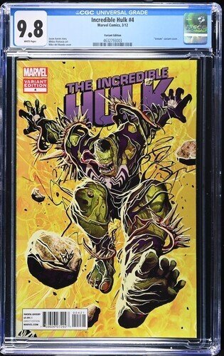 Incredible Hulk #4 (Marvel Comics), CGC 9.8 graded comic book, Universal Blue label — front cover in its holder