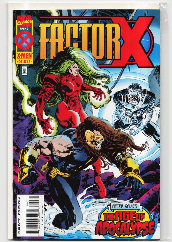Factor X #2 (Marvel Comics, 1995), raw, ungraded comic book — front cover