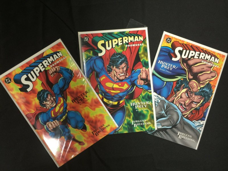 Superman/Doomsday Hunter-prey #1-3 Complete (9.2), raw comic book in 9.2 condition — front cover